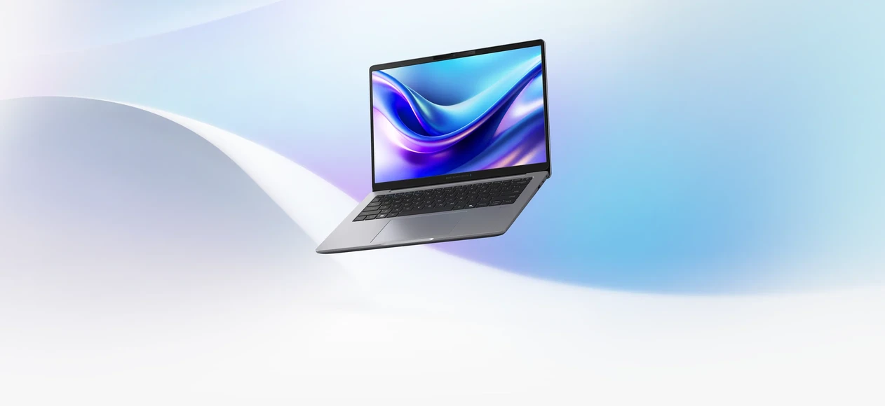 A banner with ASUS ExpertBook P3 G1 in an angled view